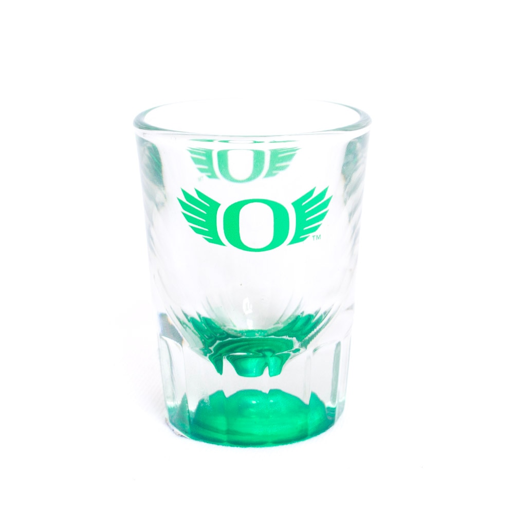 O Wings, RFSJ, Inc., Green, Shots & Pints, Glass, Home & Auto, Heavy bottom, 2 ounce, 830769